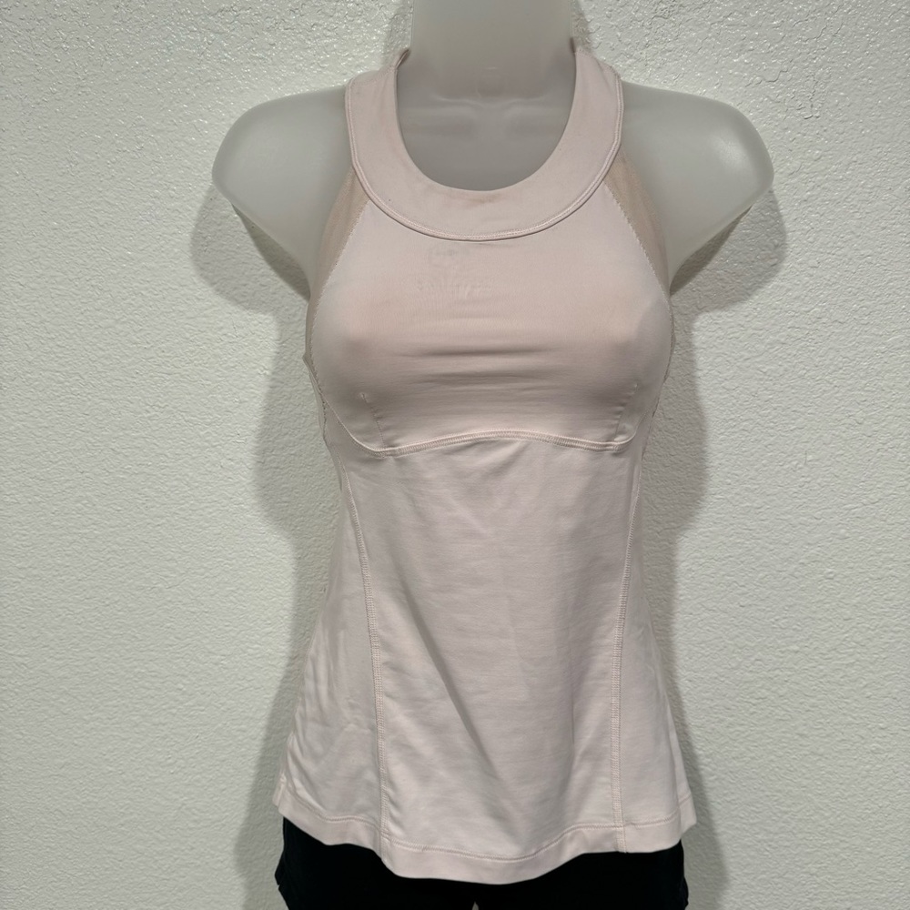 lululemon pink workout athletic yoga gym racerback muscle tank top shirt